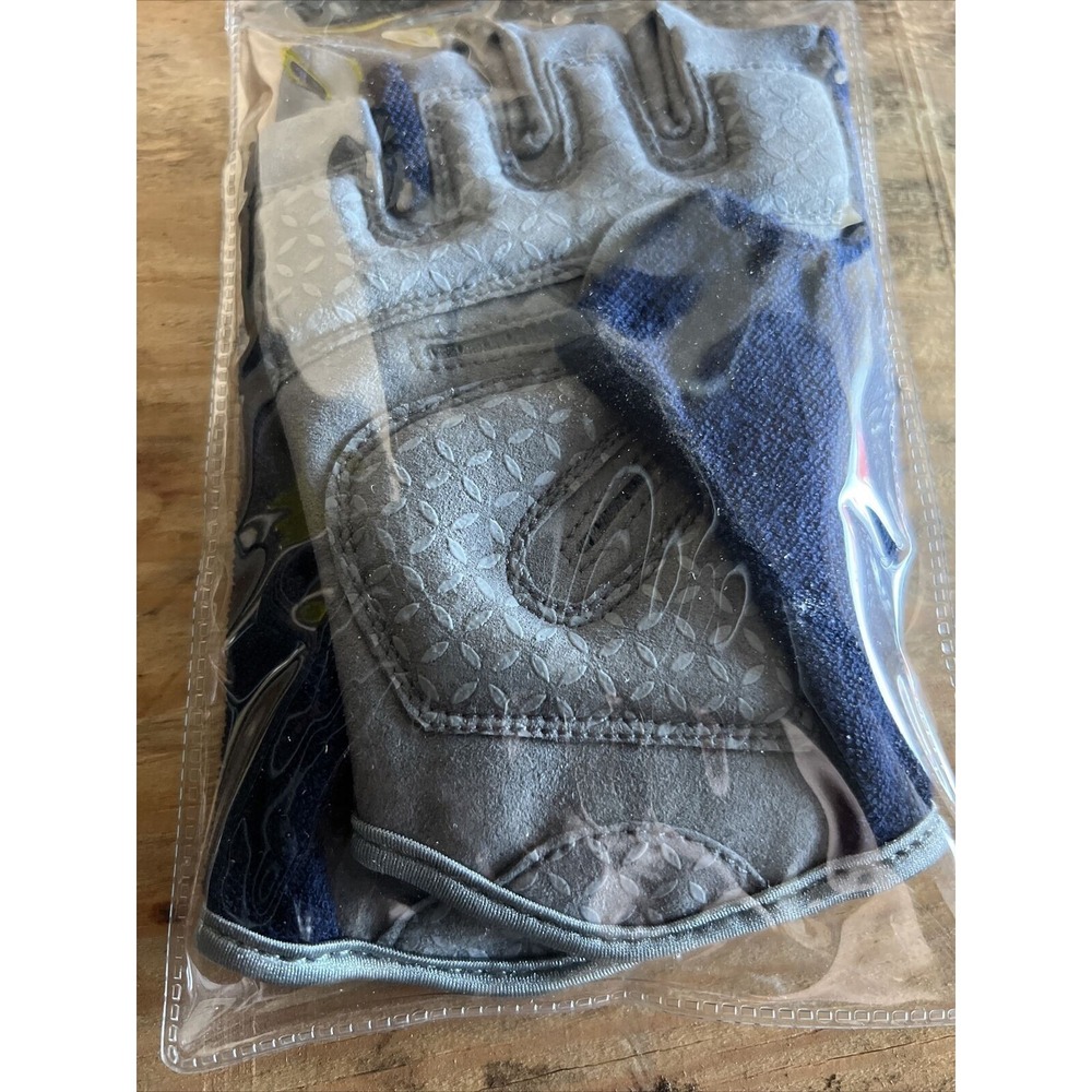 RunLites Cycling Bike Padded Fingerless Light Gloves With Battery Navy Sz Large - Picture 4 of 5